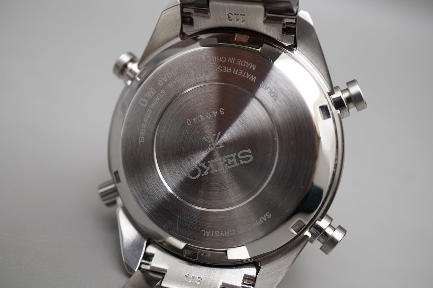 Seiko Prospex SBER001 8A50 Panda White Dial Speedtimer JDM Solar Quartz Watch