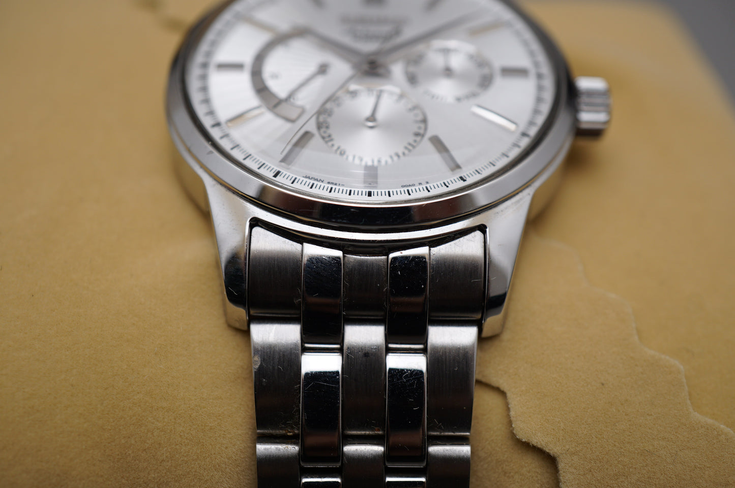Seiko SARC015 6R21 Silver Dial Power Reserve Day-Date Automatic Watch