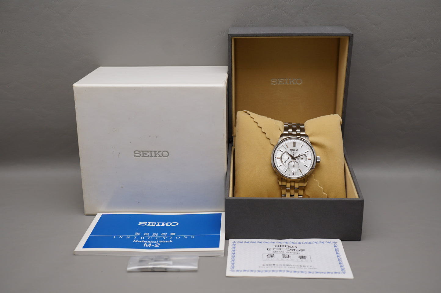 Seiko SARC015 6R21 Silver Dial Power Reserve Day-Date Automatic Watch