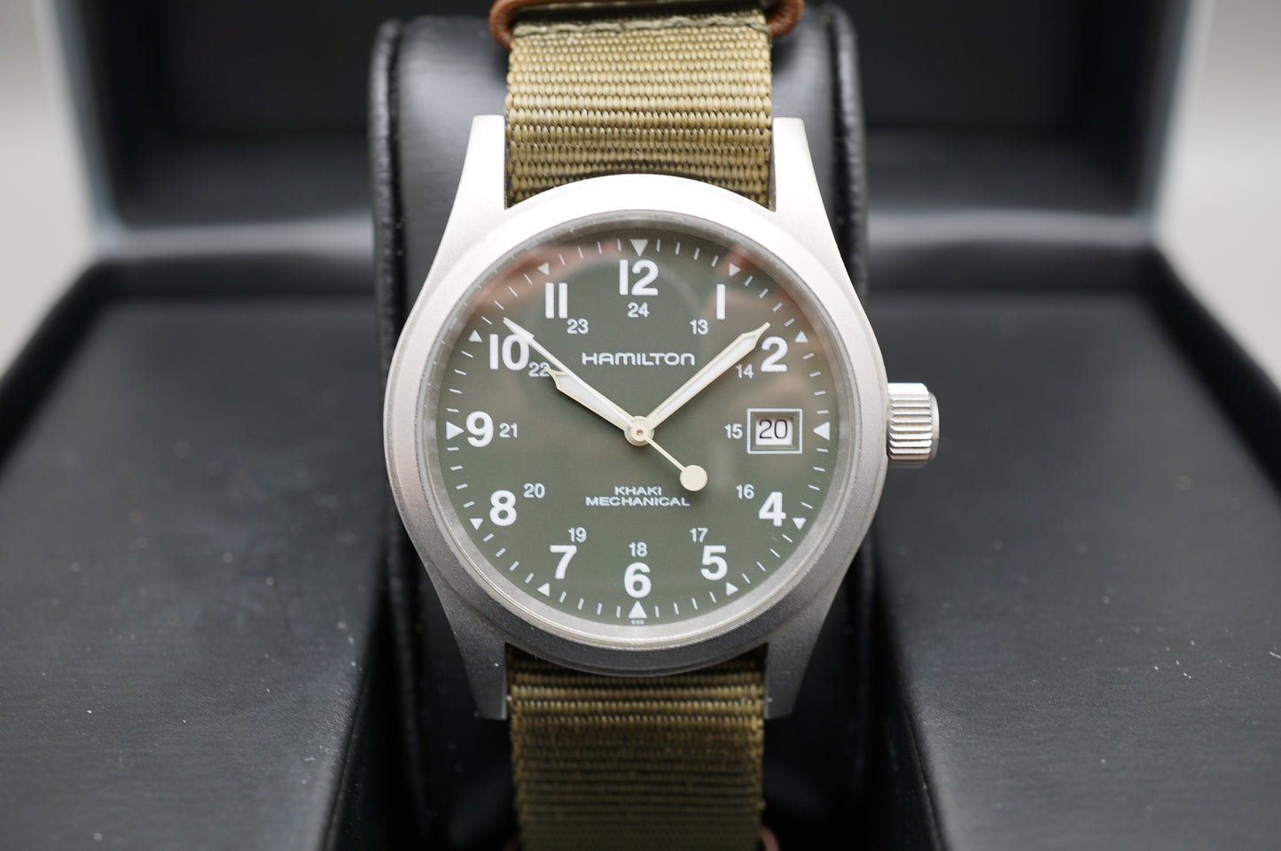 Hamilton Khaki Field H69419363 Green Dial 38mm Handwound Mechanical Watch