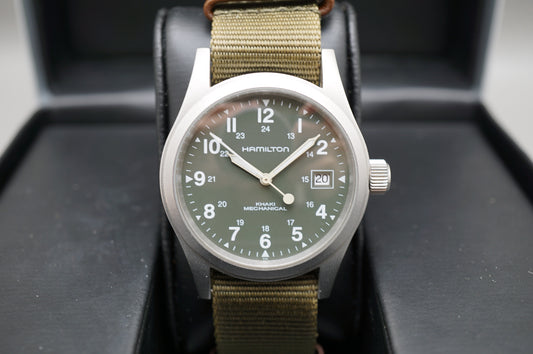 Hamilton Khaki Field H69419363 Green Dial 38mm Handwound Mechanical Watch
