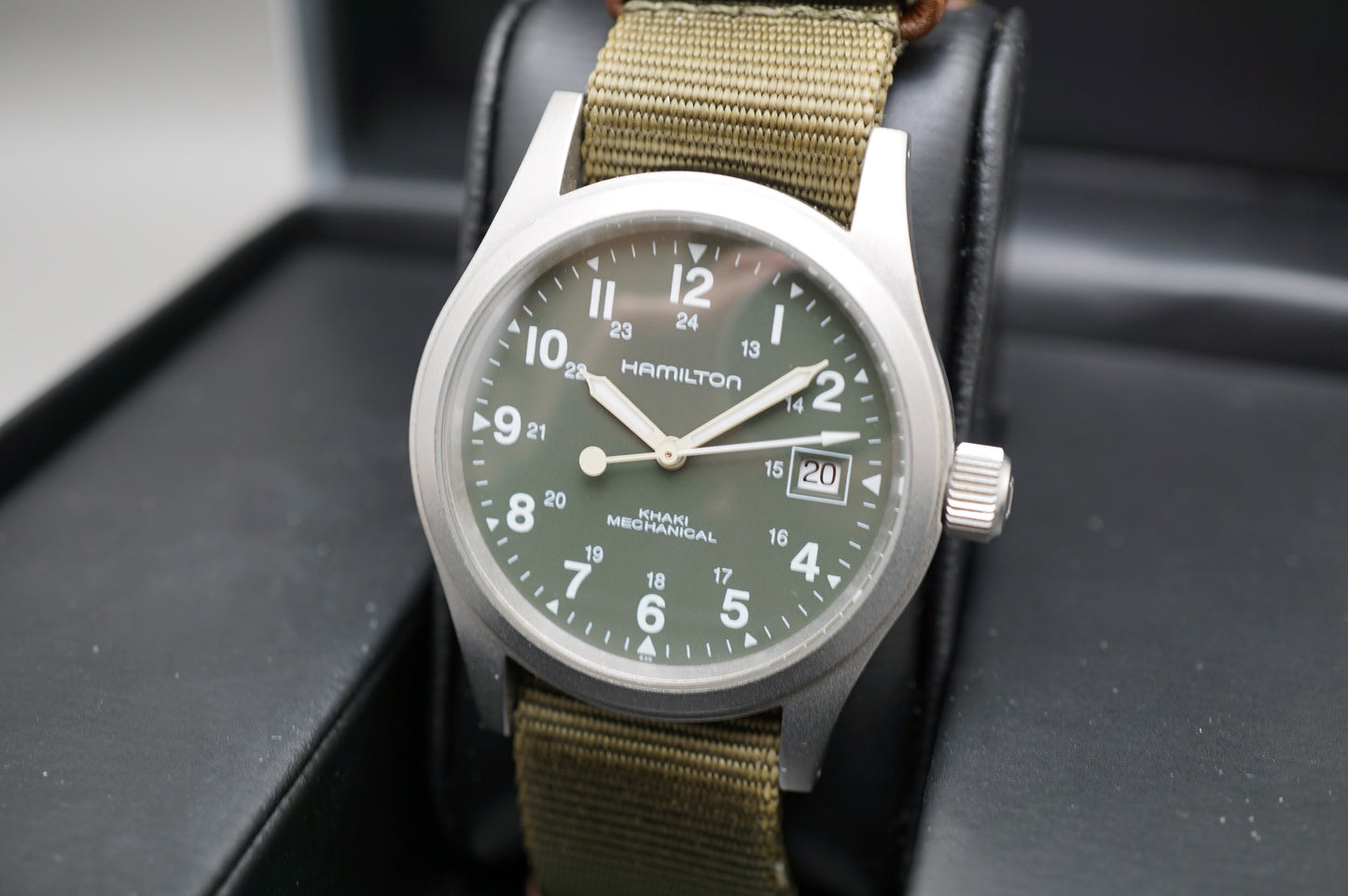 Hamilton Khaki Field H69419363 Green Dial 38mm Handwound Mechanical Watch