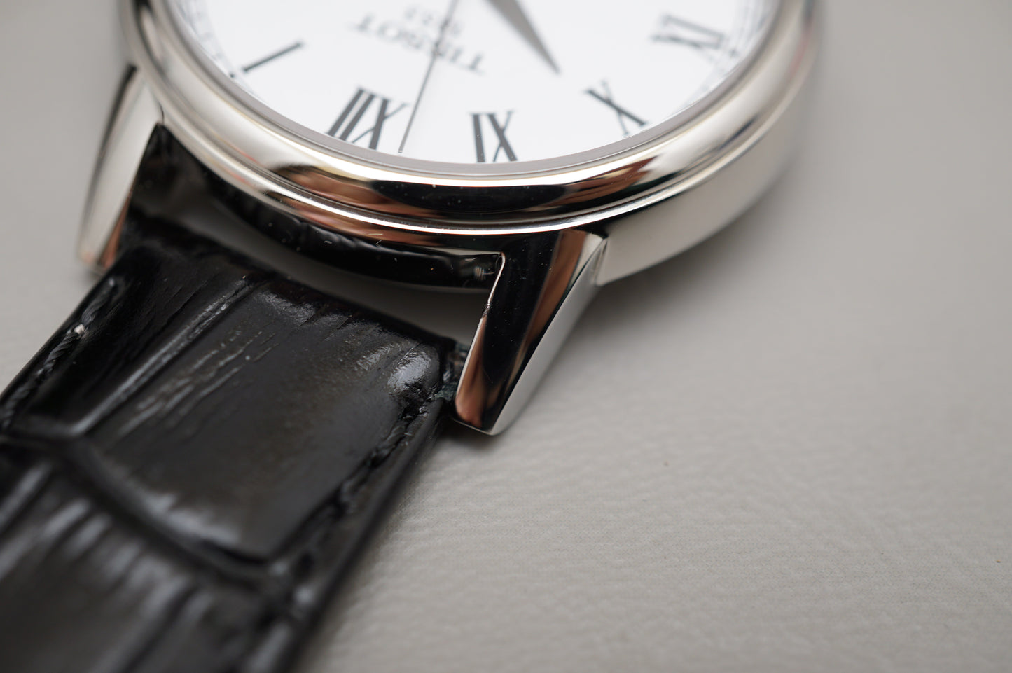 Tissot T085.410.16.013.00 White Dial Black Leather Swiss Quartz Watch