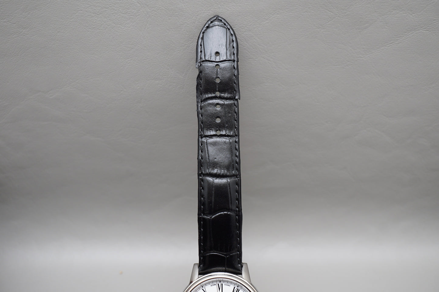 Tissot T085.410.16.013.00 White Dial Black Leather Swiss Quartz Watch