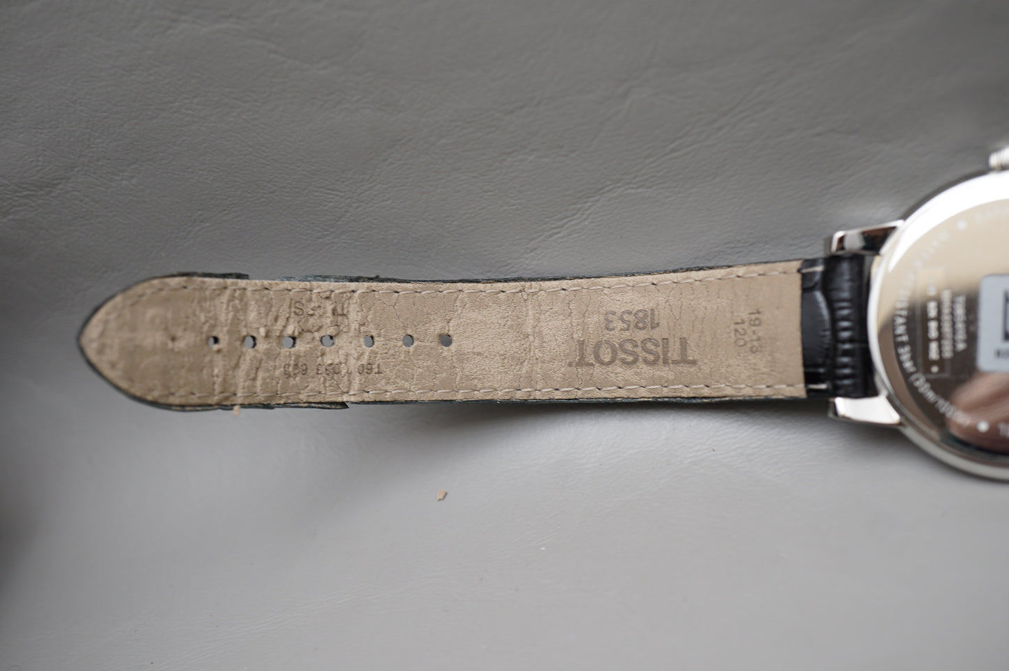 Tissot T085.410.16.013.00 White Dial Black Leather Swiss Quartz Watch