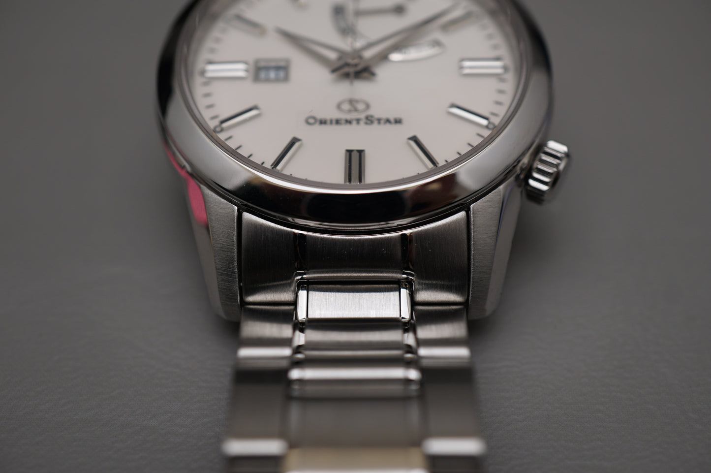 Orient Star EL00-C0-B White Dial Power Reserve Display Back Automatic Watch