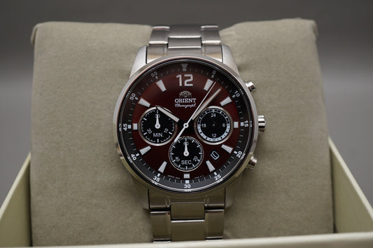 Orient RN-KV0003R VR32F Red Dial Sport JDM Chronograph Quartz Watch