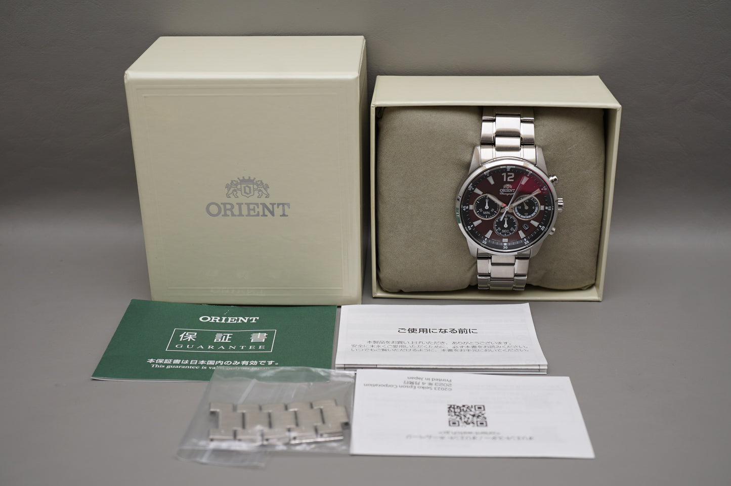Orient RN-KV0003R VR32F Red Dial Sport JDM Chronograph Quartz Watch