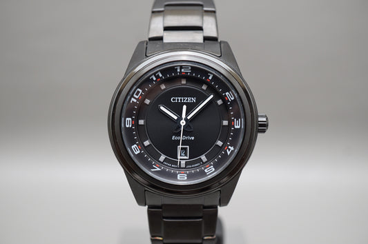 Unworn Citizen FE1104-55E Eco-Drive 100M Black Stainless 36mm Solar Quartz Watch