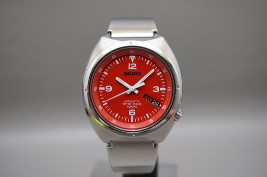 Seiko S-Wave SKX297K1 7S26 Red Dial Automatic Watch Rare Original Bracelet
