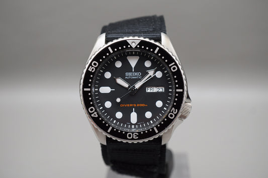 Seiko SKX007 7S26 Black Dial Divers 200M Automatic Watch Original Condition