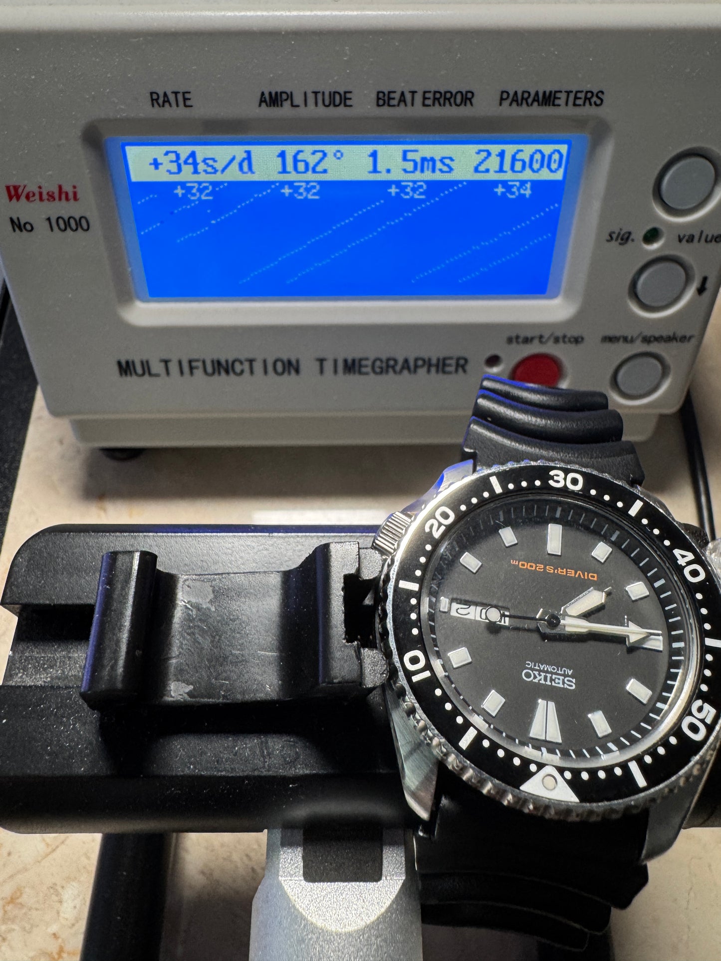 Vintage 1998 Seiko SKX399 7S26 Black Dial Divers 200M Automatic Watch Original