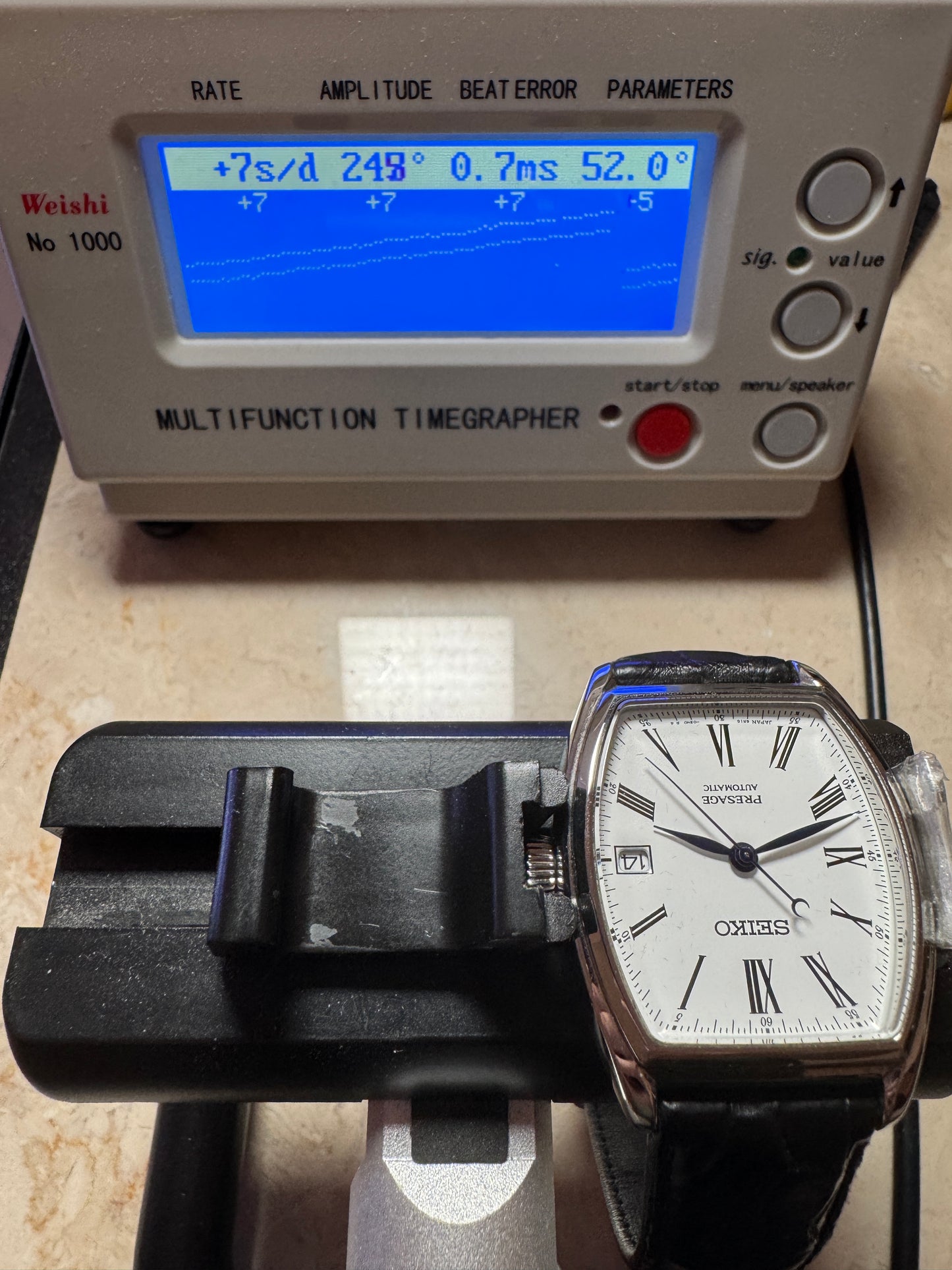 Seiko Presage SPB049J1 6R15 White Enamel Dial Tonneau Case Automatic Watch