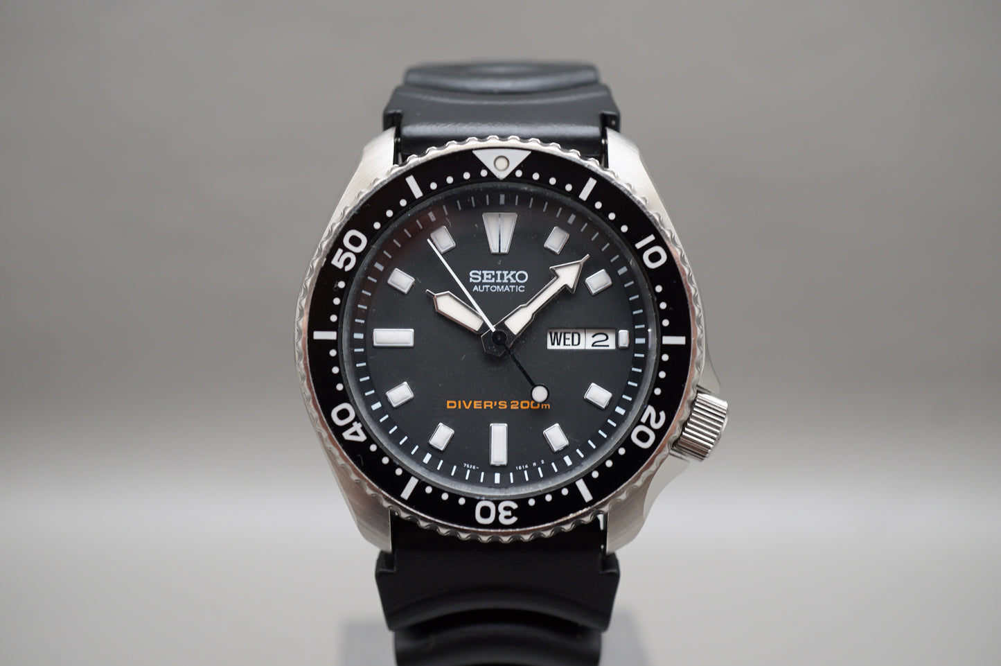 Vintage 1998 Seiko SKX399 7S26 Black Dial Divers 200M Automatic Watch Original