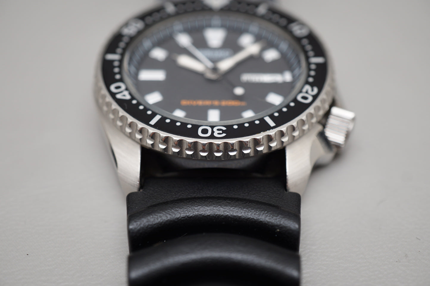 Vintage 1998 Seiko SKX399 7S26 Black Dial Divers 200M Automatic Watch Original