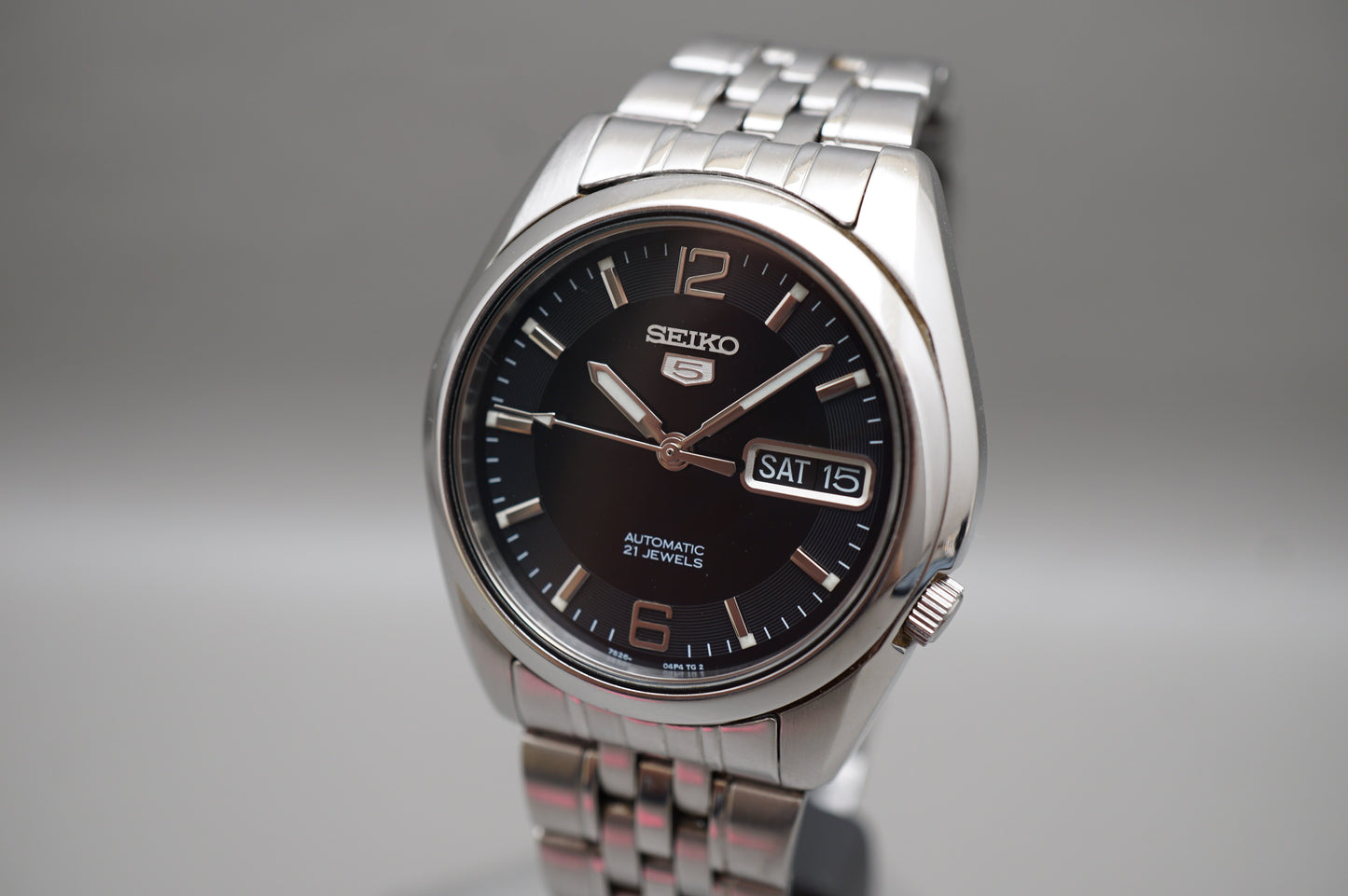 Seiko 5 SNK393 7S26 Black Textured Dial Automatic Watch