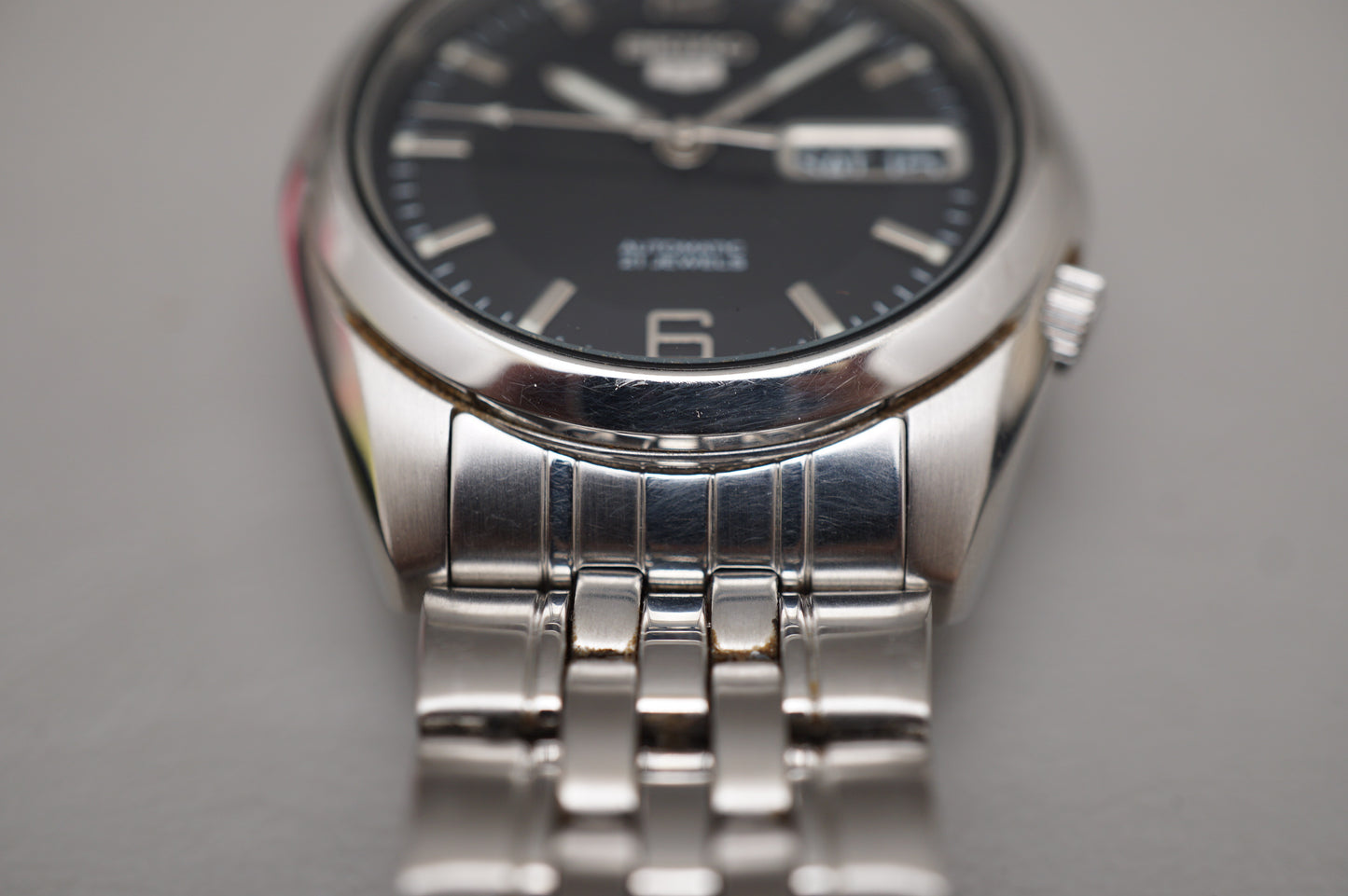 Seiko 5 SNK393 7S26 Black Textured Dial Automatic Watch