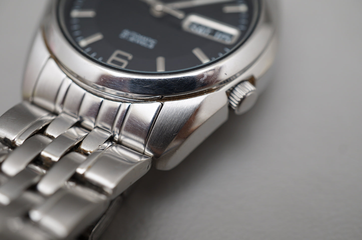 Seiko 5 SNK393 7S26 Black Textured Dial Automatic Watch