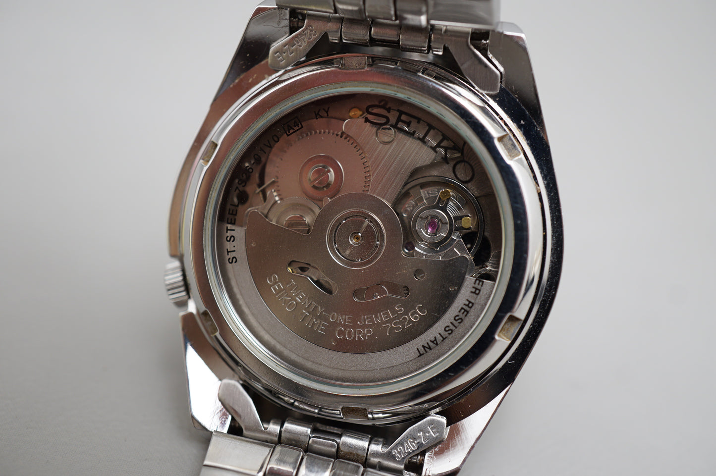Seiko 5 SNK393 7S26 Black Textured Dial Automatic Watch