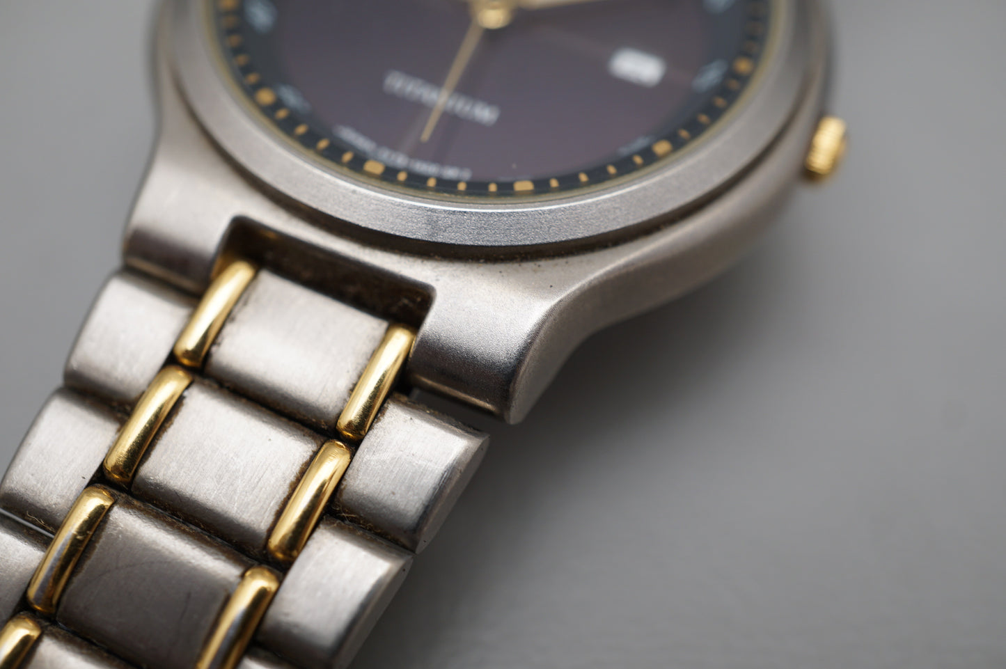 Seiko 5Y75-1A00 JDM Two Tone Titanium Solar Quartz Watch