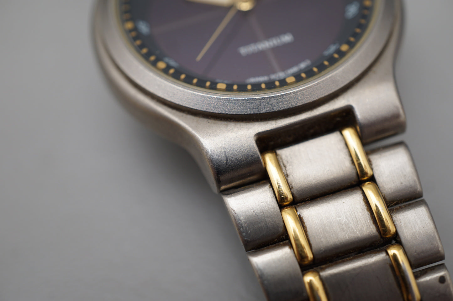 Seiko 5Y75-1A00 JDM Two Tone Titanium Solar Quartz Watch