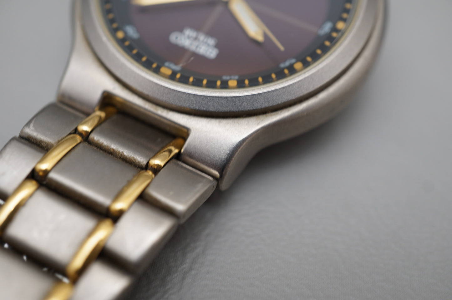 Seiko 5Y75-1A00 JDM Two Tone Titanium Solar Quartz Watch
