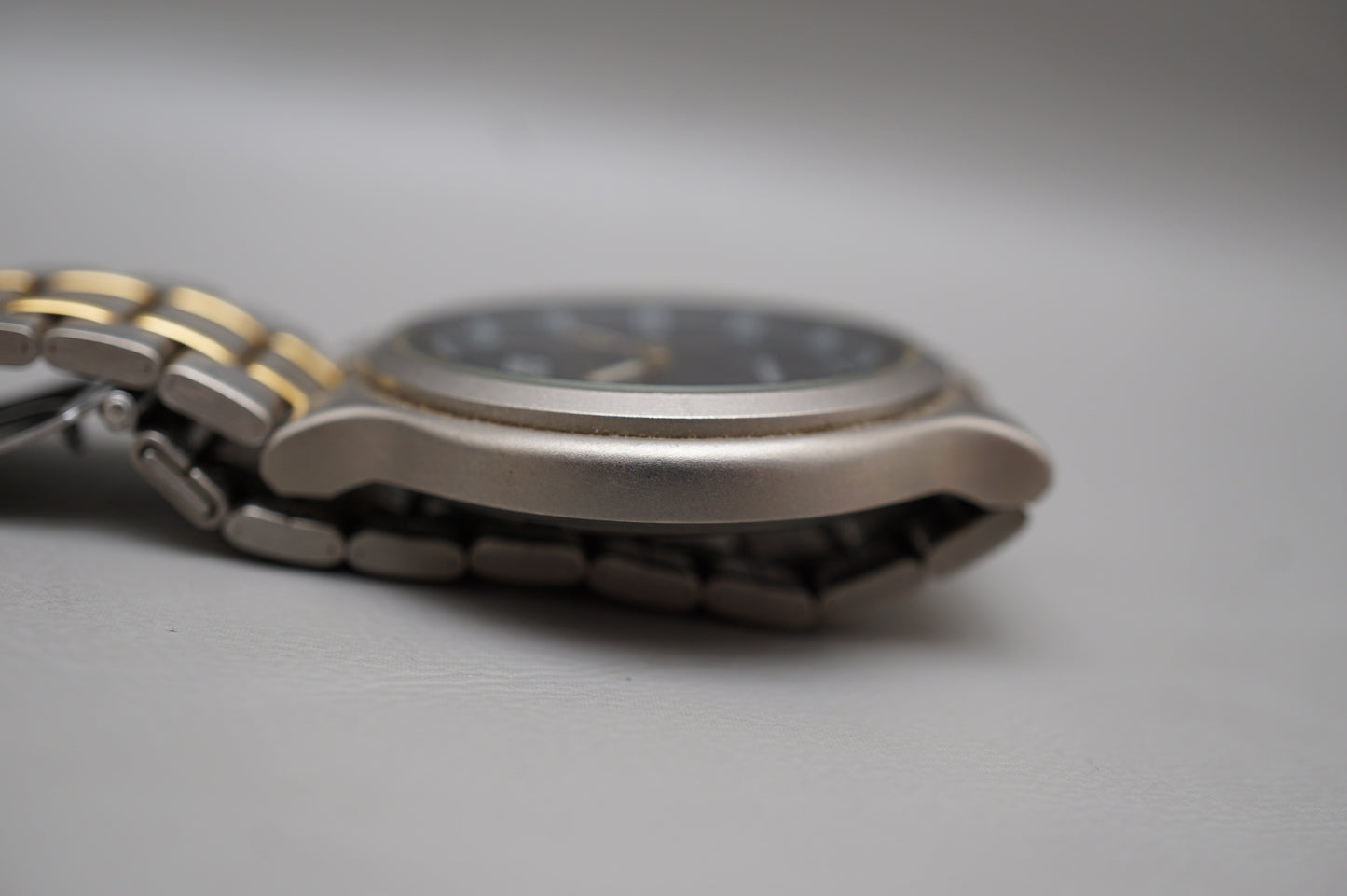 Seiko 5Y75-1A00 JDM Two Tone Titanium Solar Quartz Watch
