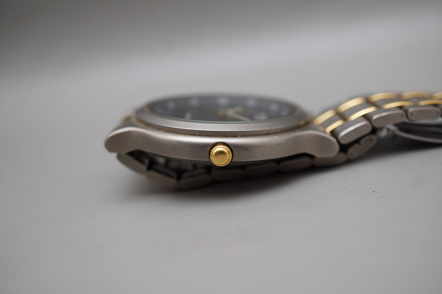 Seiko 5Y75-1A00 JDM Two Tone Titanium Solar Quartz Watch