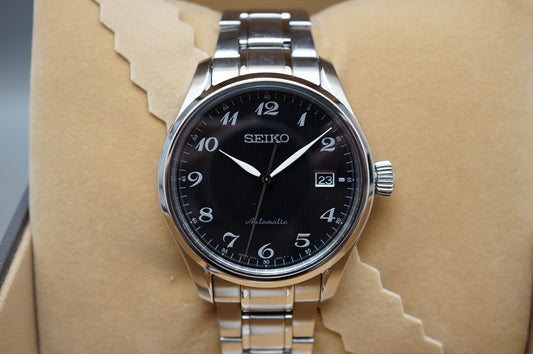 Seiko Presage SARX039 6R15 Numeric Ripple Black Dial Automatic Watch
