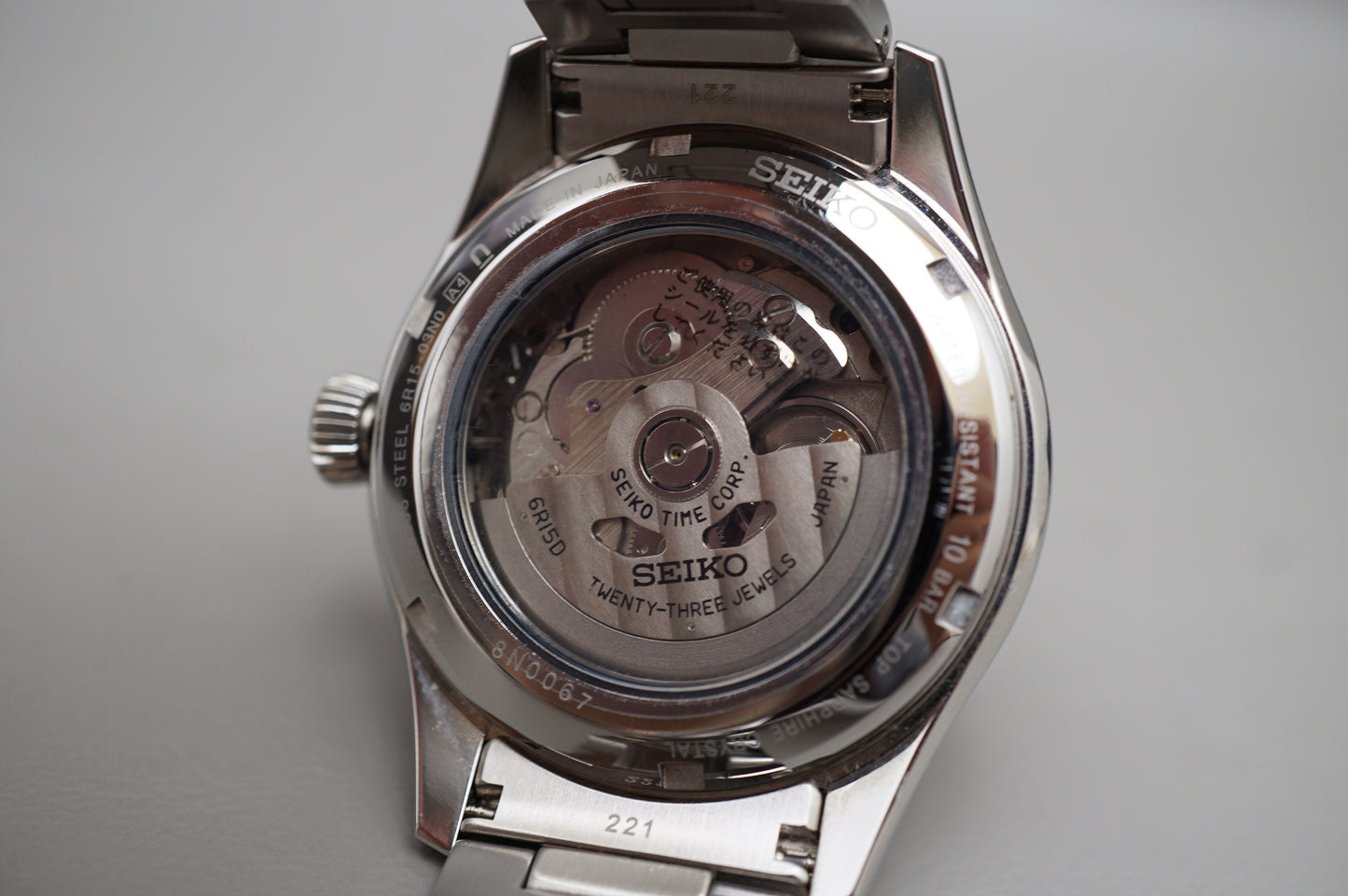 Seiko Presage SARX039 6R15 Numeric Ripple Black Dial Automatic Watch