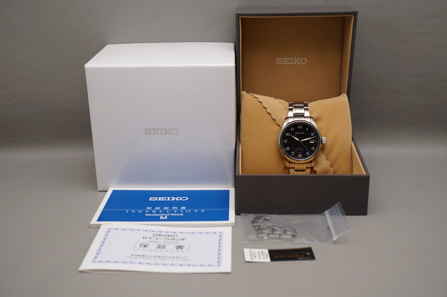 Seiko Presage SARX039 6R15 Numeric Ripple Black Dial Automatic Watch