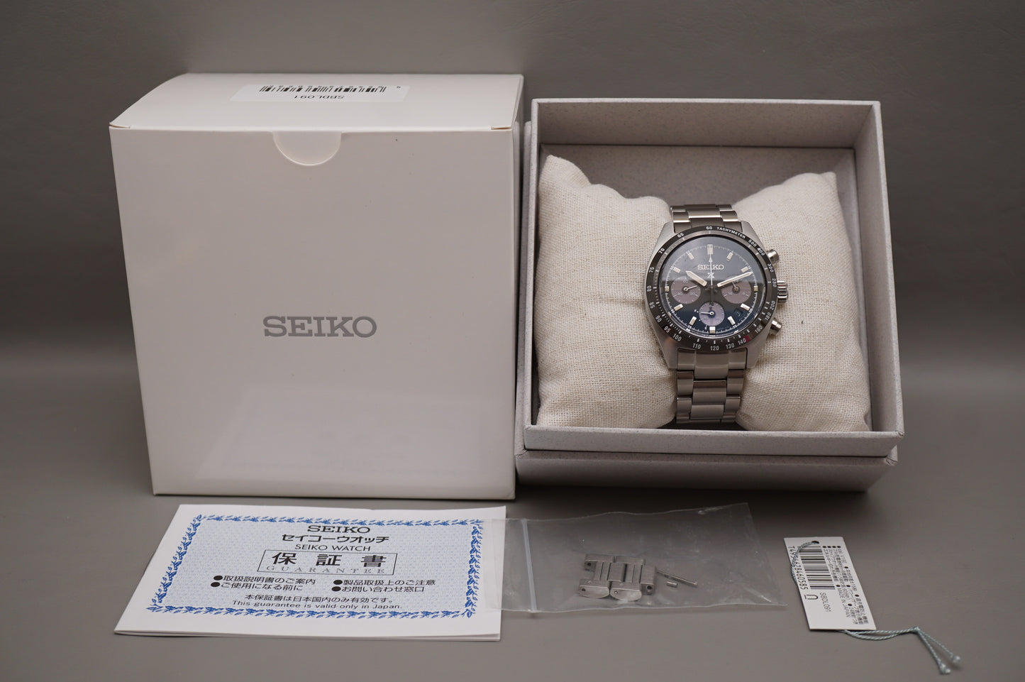 Seiko Prospex SBDL091 V192 Speedtimer Chronograph Black Dial Solar Quartz Watch