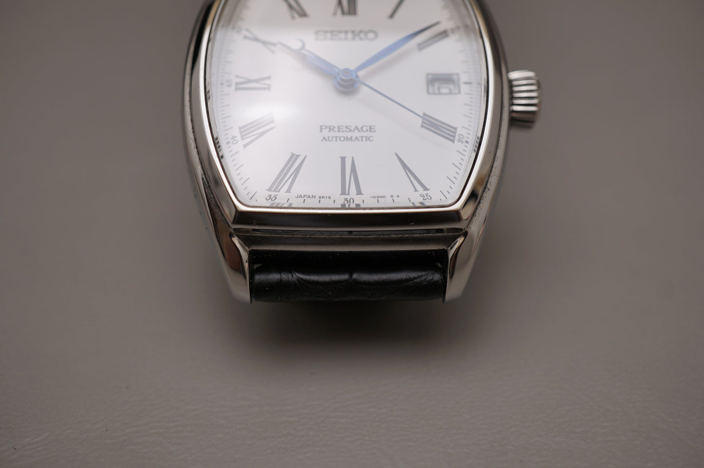 Seiko Presage SPB049J1 6R15 White Enamel Dial Tonneau Case Automatic Watch