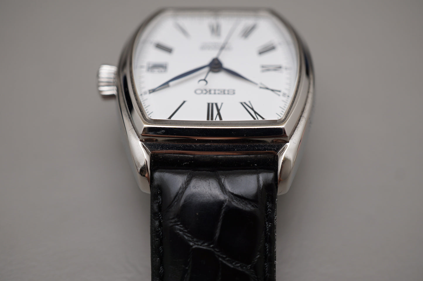 Seiko Presage SPB049J1 6R15 White Enamel Dial Tonneau Case Automatic Watch