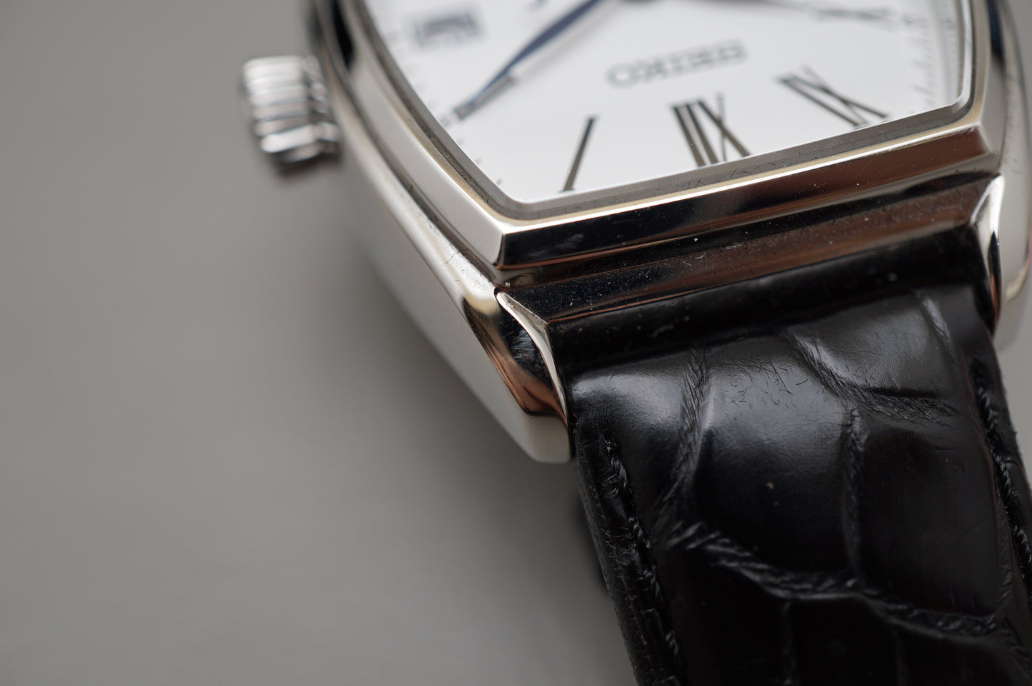 Seiko Presage SPB049J1 6R15 White Enamel Dial Tonneau Case Automatic Watch