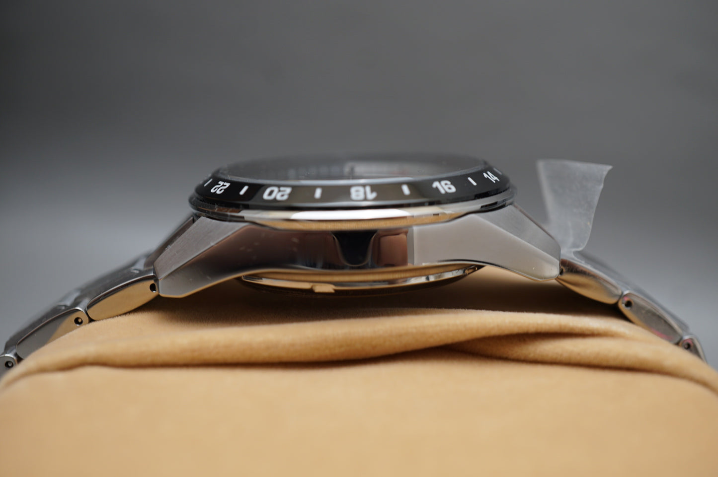 New Seiko Presage SARF005 6R64 Black Dial Sharp Edged GMT Automatic Watch