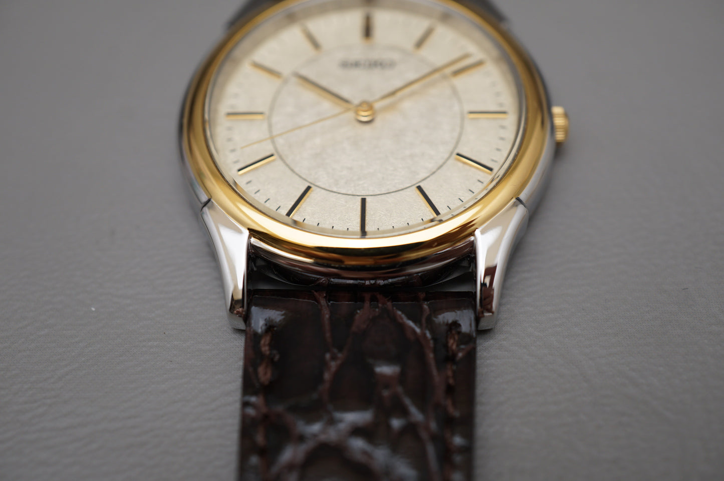 New Seiko Spirit SBTB006 7N01 Two Tone Textured Dial JDM Quartz Watch