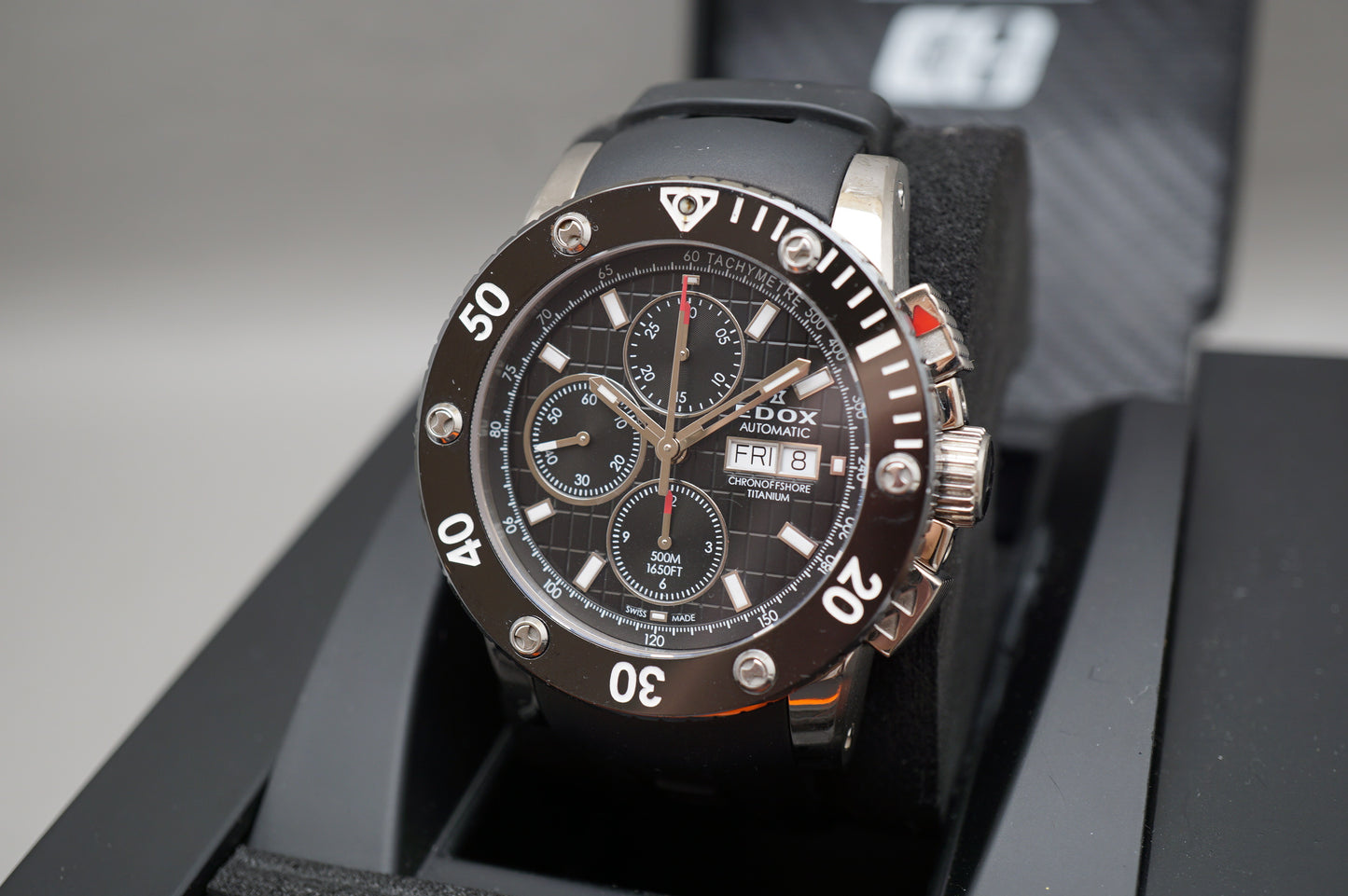 Edox 01107.TIN.NIN Class One Offshore Titanium Automatic Chronograph Watch Swiss