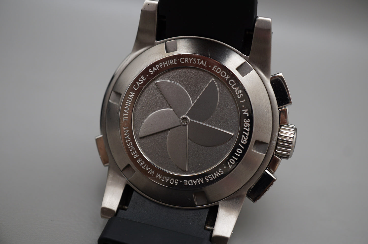 Edox 01107.TIN.NIN Class One Offshore Titanium Automatic Chronograph Watch Swiss