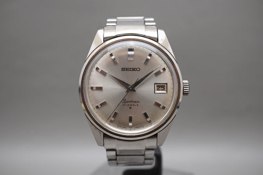 Vintage 1968 Seiko Sportsman 6602-9982 Horseshoe Handwound Mechanical Watch