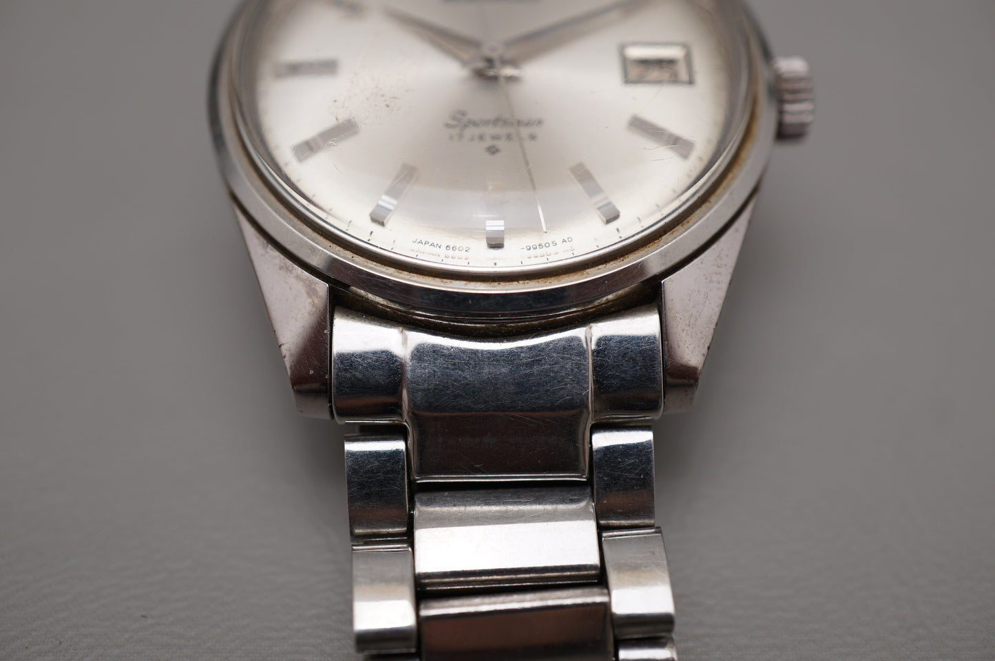 Vintage 1968 Seiko Sportsman 6602-9982 Horseshoe Handwound Mechanical Watch