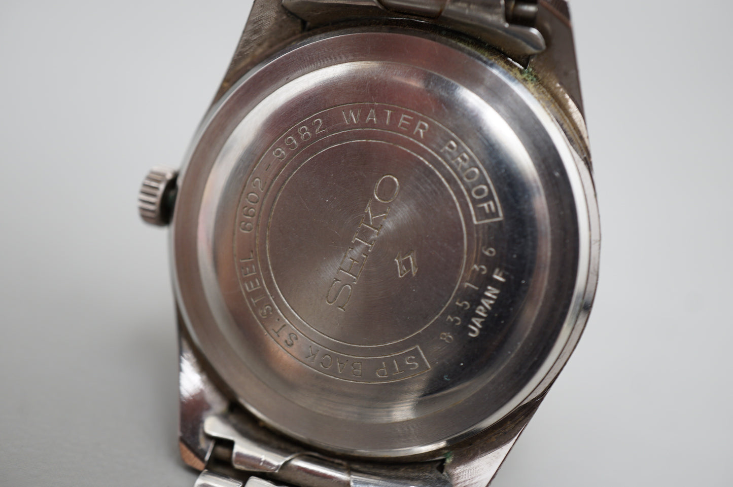 Vintage 1968 Seiko Sportsman 6602-9982 Horseshoe Handwound Mechanical Watch