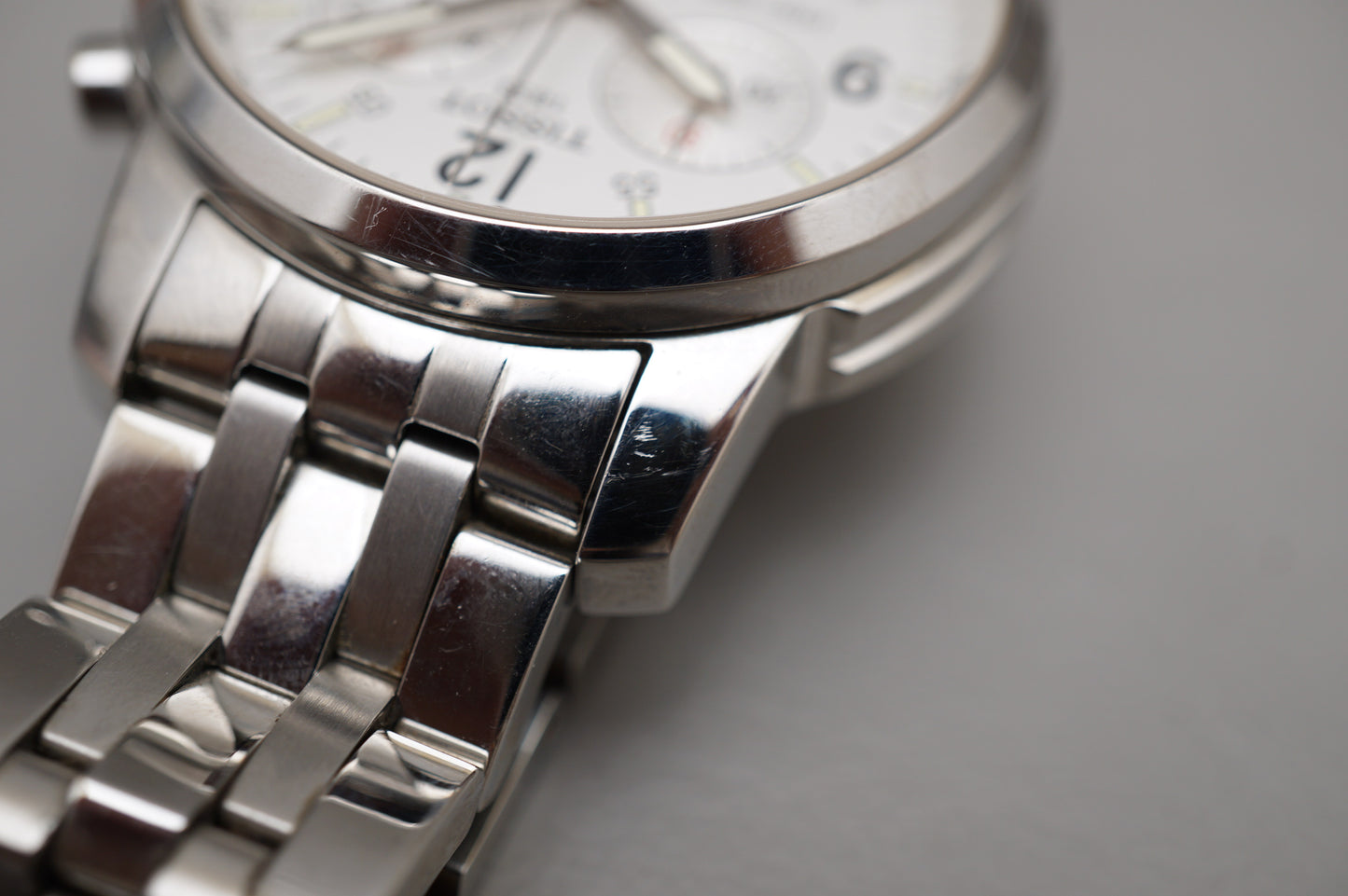 Tissot PRC 200 T461 White Silver Dial Quartz Chronograph Watch Swiss Made