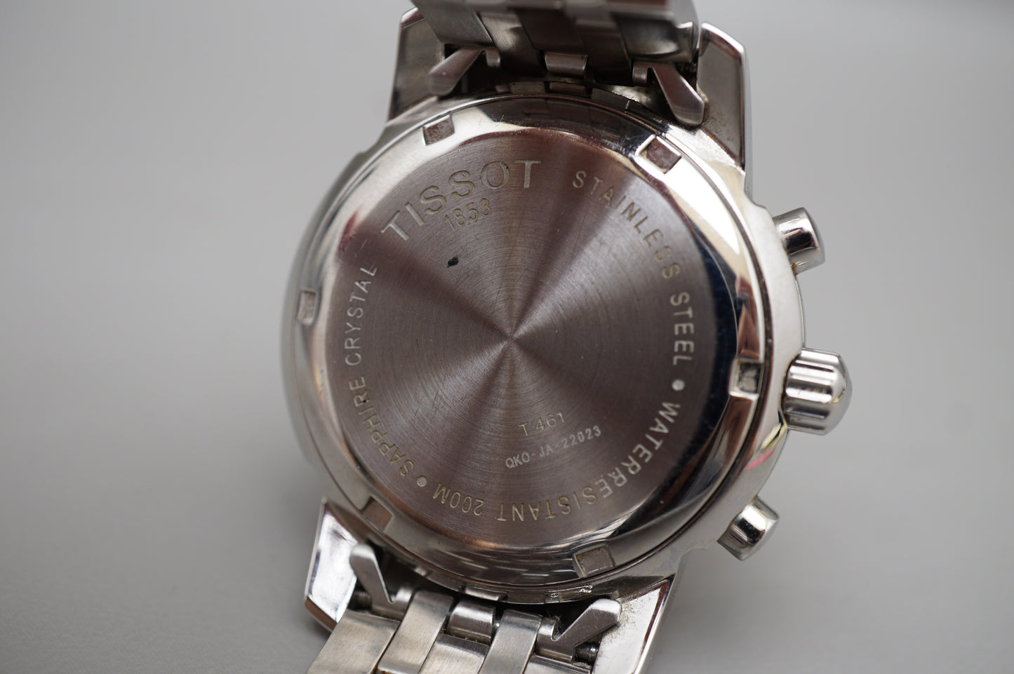 Tissot PRC 200 T461 White Silver Dial Quartz Chronograph Watch Swiss Made