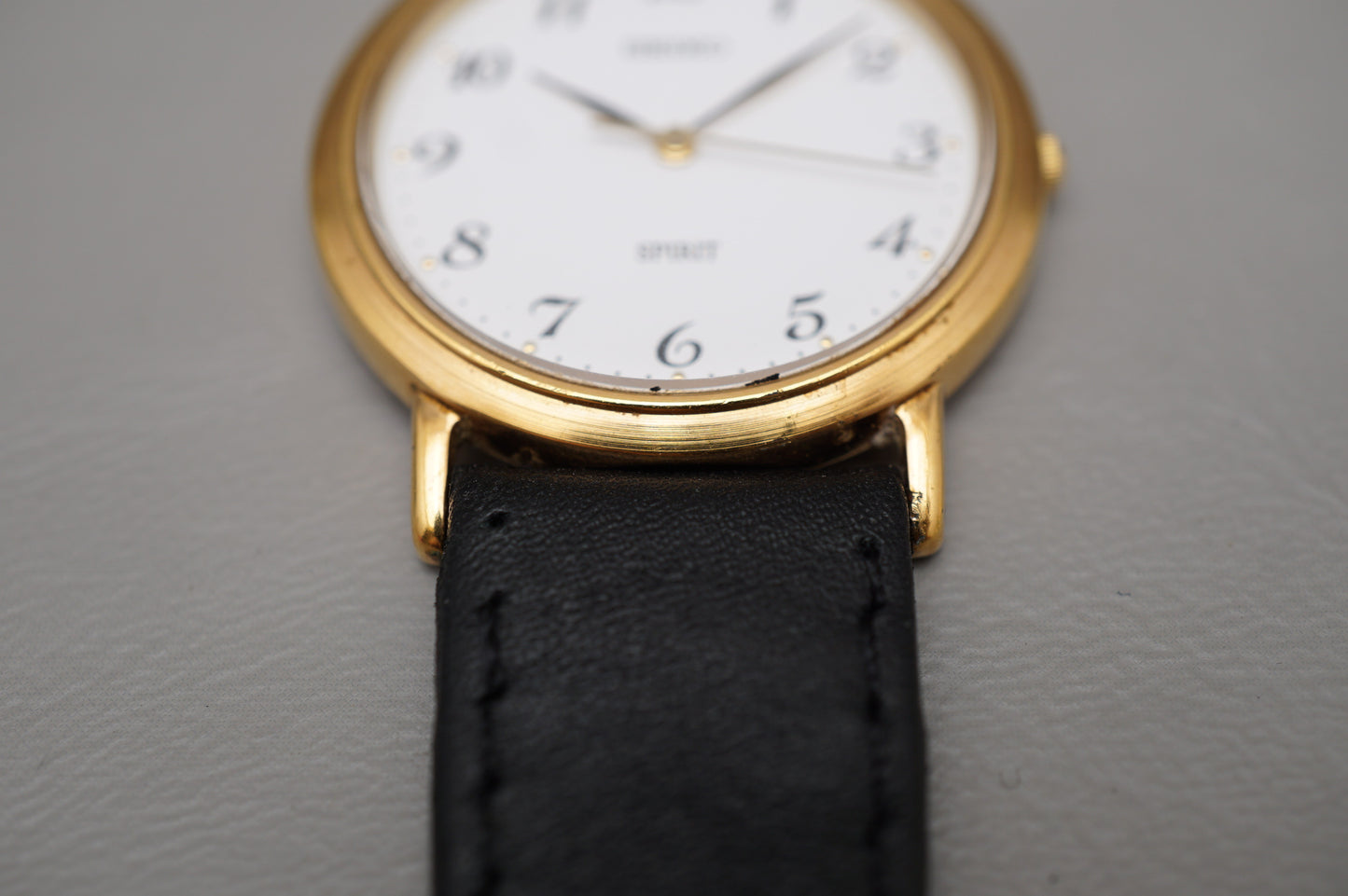 Seiko Spirit 5E21-6000 Gold Tone White Dial Quartz Watch