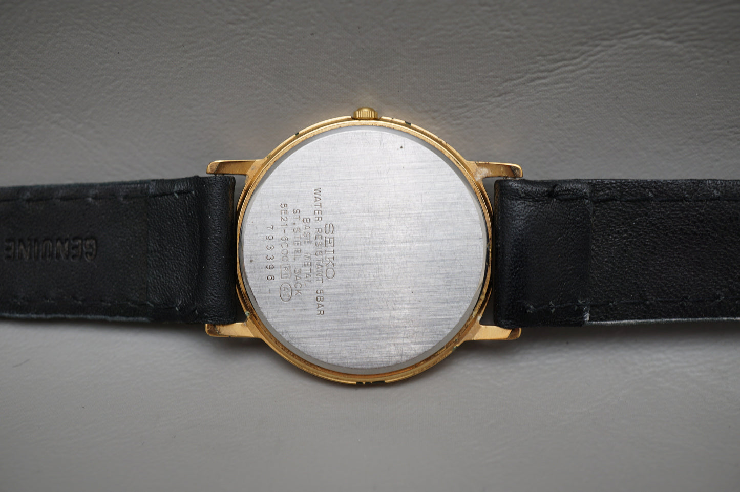 Seiko Spirit 5E21-6000 Gold Tone White Dial Quartz Watch