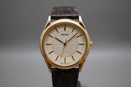 Seiko Spirit SBTB006 7N01 Two Tone Textured Dial JDM Quartz Watch