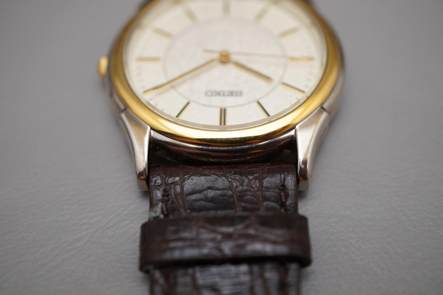 Seiko Spirit SBTB006 7N01 Two Tone Textured Dial JDM Quartz Watch