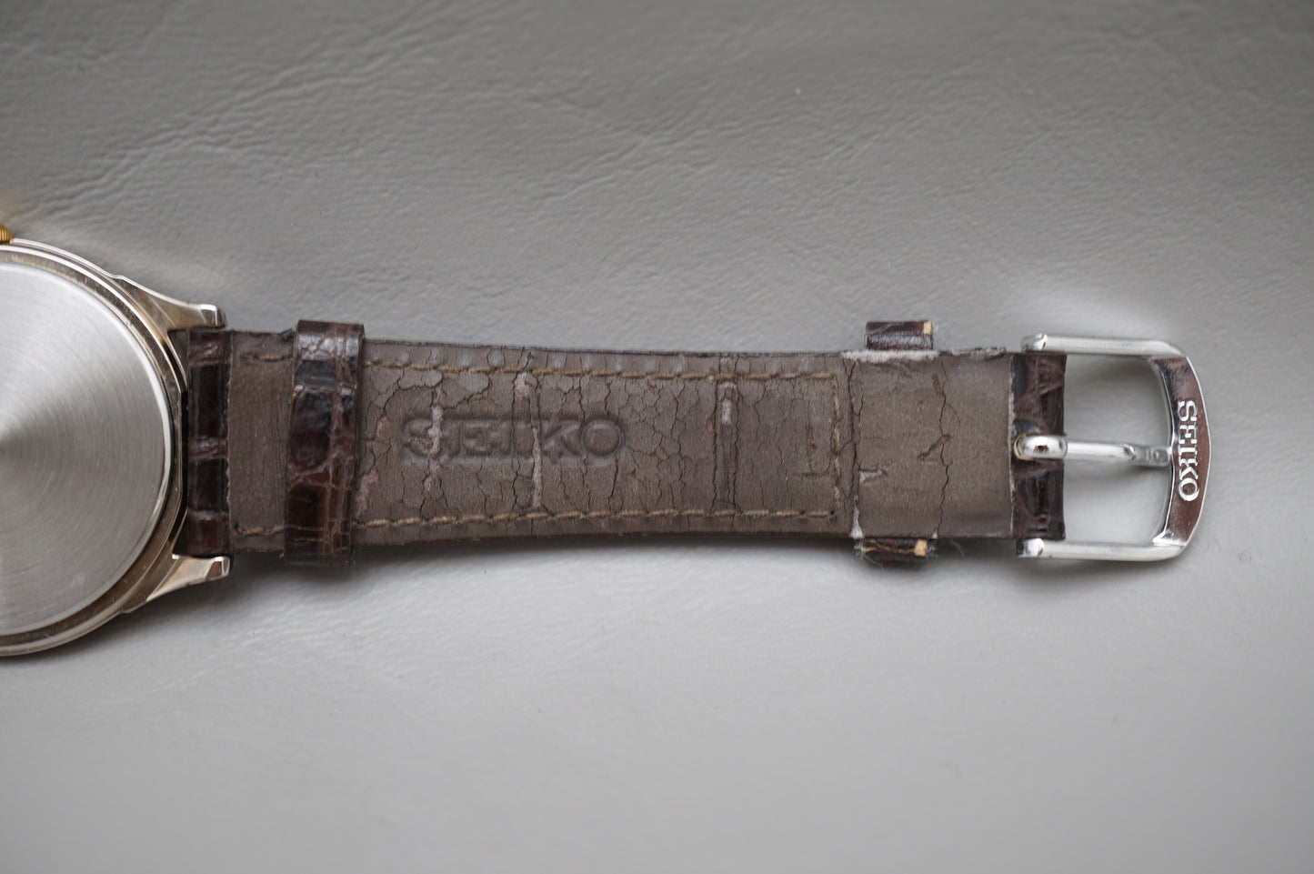 Seiko Spirit SBTB006 7N01 Two Tone Textured Dial JDM Quartz Watch