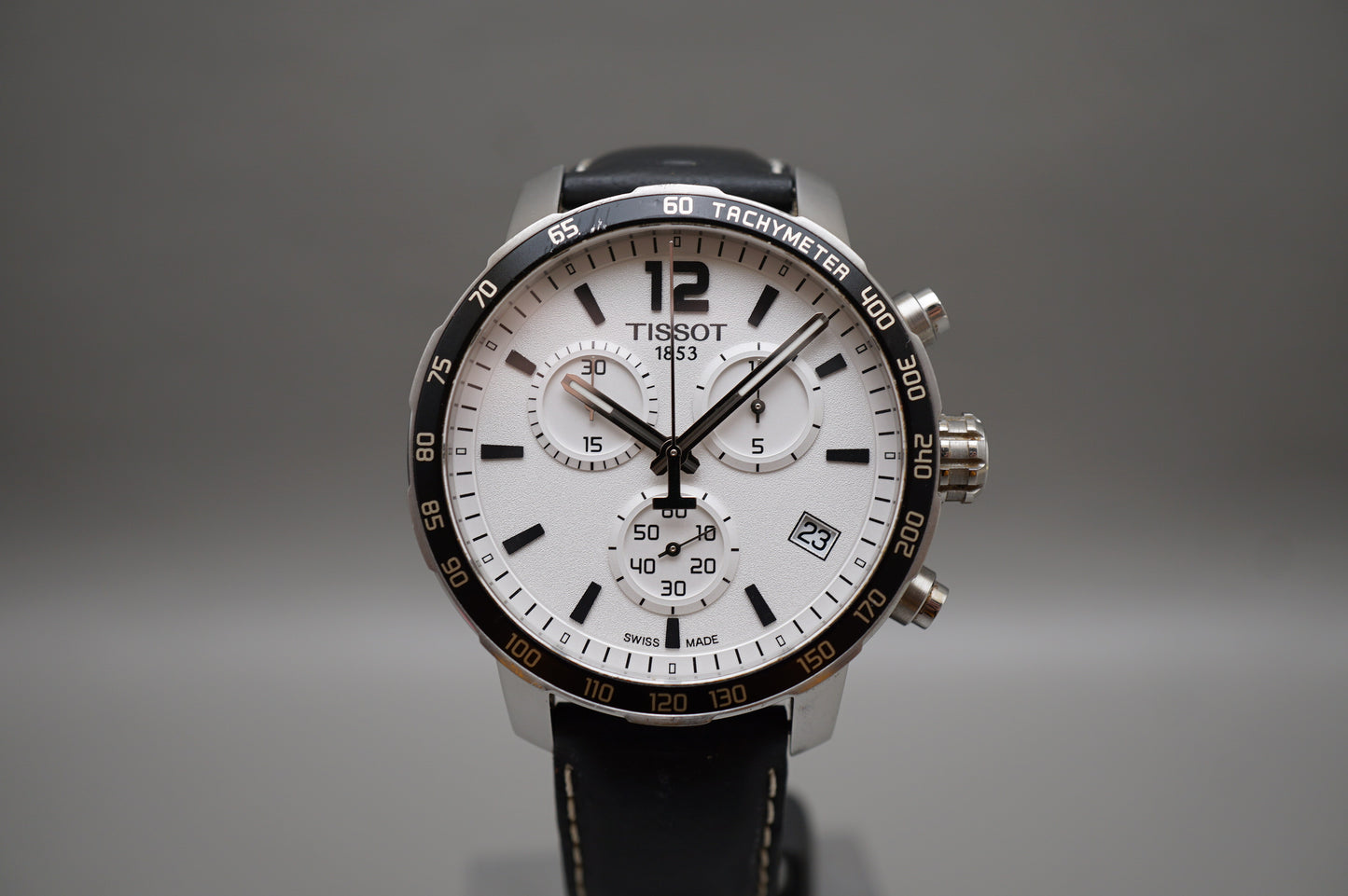 Tissot T095.417.16.037.00 Quickster White Dial Chronograph Tachymeter Quartz Watch